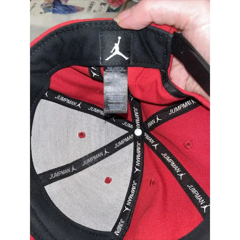 Air Jordan Red Black Cement Elephant Jumpman Hat Snapback Cap RARE NWOT